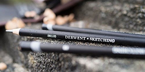 Derwent Sketching Pencils, 4mm Core, Metal Tin, 6 Count (0700836) - size: 6 Count (Pack of 1)