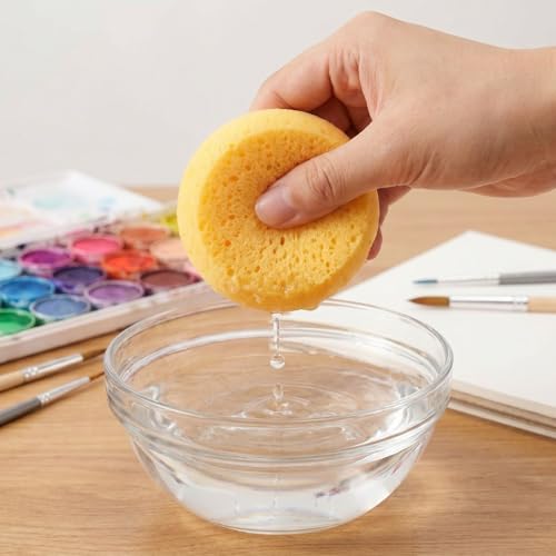 Round Pottery Sponges for Clay 12 Pack Round Pottery Sponges 2.8 Inch Durable Synthetic for Clay Sculpting Wheel Throwing and Painting Highly Absorbent for Ceramics Crafts Cleaning