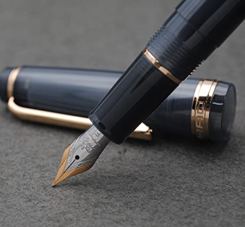 JINHAO 82 Fountain Pen with Gold Clip (F Nib 0.5mm, Caribbean Sea Blue) - color: Caribbean Sea Blue