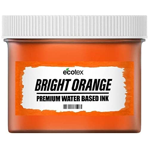 Ecotex® Screen Printing Ink Bright Orange (5 Gallon - 640oz.) - Water Based Bright Orange Fabric Ink, Silk Screen Paint - Screen Print Direct®, USA Made - color: Bright Orange, size: 640 fl oz