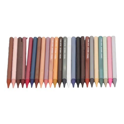 24 Colored Pencils, Oil Based Pigment Drawing and Sketching Pencils, Vibrant Layering Blending for Artists, Designers, Students, Portable Art Tool for Illustration