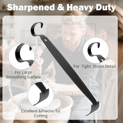 Pottery Trimming Tools,Double Ended Pottery Carving Tools - Premium Clay Tools for Ceramic Artists, Sculptors, and Potters, Perfect for Shaping, Detailing, and Smoothing Clay Creations (1 Pack) - color: 1 Pack