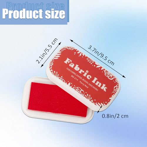 Ink Pads for Rubber Stamps, Stamp Pad for Fabric Wood Paper Stamping, Washable Fingerprint Thumbprint Ink Pad, Craft Ink Pad Stamps Partner DIY Color (Pink) - color: Pink
