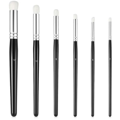 Miniature Dry Brush Set for Precise Detailing, 6 Sizes Professional Model Painting Brush Hobby Detail Paint Tools with Soft Bristles for Hobbyists, Miniatures, Acrylic, Oil, Watercolour