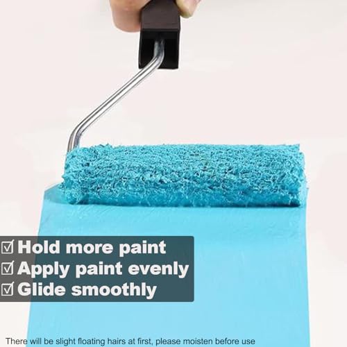 Great Andrew 10 Pack 6 Inch Paint Rollers for All Paints, 1/2" Nap Paint Roller Covers, Paint Roller Set for Painting Walls House, 6" Paint Roller Refills - size: 10pcs, 6"