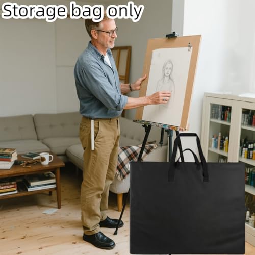 Art Portfolio Bag, 25 x 36.5 Inch Art Portfolio Case, Black Carrying Storage Case for Poster, Sketching, and Drawing