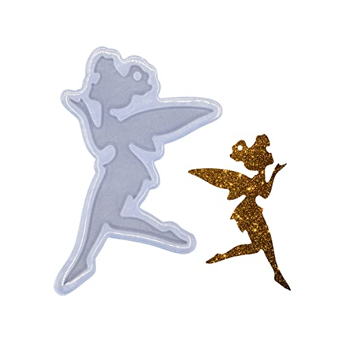 Angel Wings Shiny Fairy Style Silicone Molds Beautiful Resin Mold for DIY Epoxy Resin UV Resin Casting Mold DIY Keychain Pendant Jewelry Making Necklace Clear - color: clear