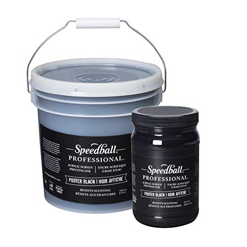 Speedball Professional Acrylic Screen Printing Ink, 32-Ounce, Poster Black - color: Poster Black
