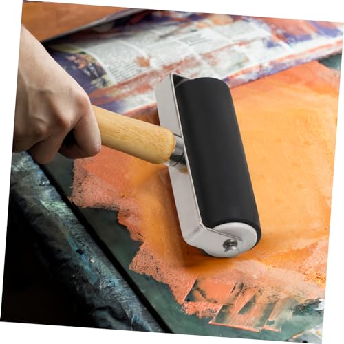 PLAFOPE Ink Set 2pc Printmaking Rollers Flat Surface for Ink Spreading on Art Projects