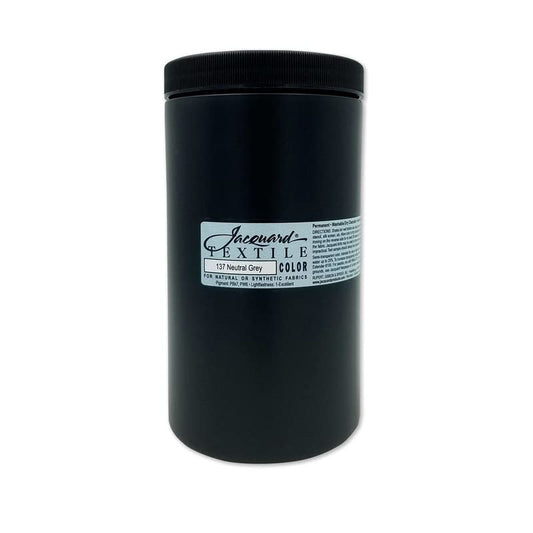 Jacquard Fabric Paint for Clothes - 32 Oz Textile Color - Neutral Grey - Leaves Fabric Soft - Permanent and Colorfast - Professional Quality Paints Made in USA - Holds up Exceptionally Well to Washing - color: Neutral Grey, size: 32 Fl Oz (Pack of 1)