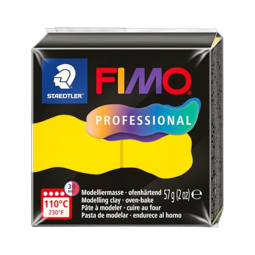 STAEDTLER 8040-100 ST, Modelling Clay Fimo Prof 57 g Yellow, Standard - color: Fimo Professional Modelling Clay 57g Yellow