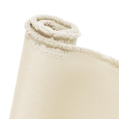 1200D Heavy Canvas Outdoor Fabric by The Yard Waterproof Multi-Color/Length | Waterproof Polyester Canvas for DIY Projects, Bag Making, Outdoor Furniture Covers, Boat Covers, Patio Cushions 58" Wide - color: Beige, size: 1 Yard Pre-cut