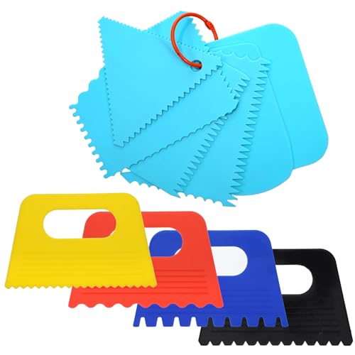 11 PCS Catalyst Wedge for Painting Plastic Texture Tools Paint Scrapers Tool for Texture Art on Canvas Putty Acrylic Plaster Art Pottery Scraper Tool