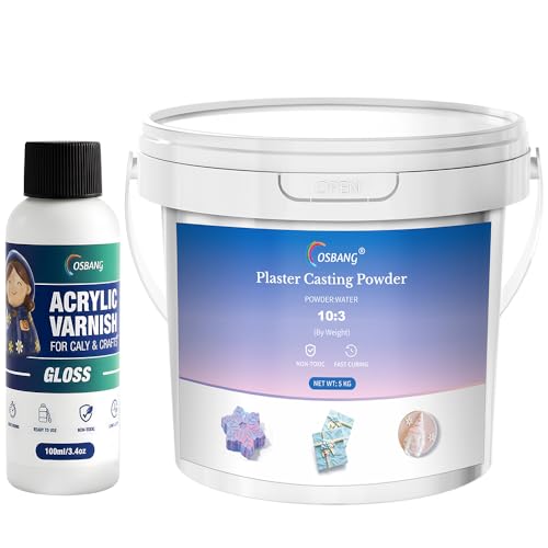 100ML Air Dry Clay Glaze Gloss and Plaster Casting Powder 5000g