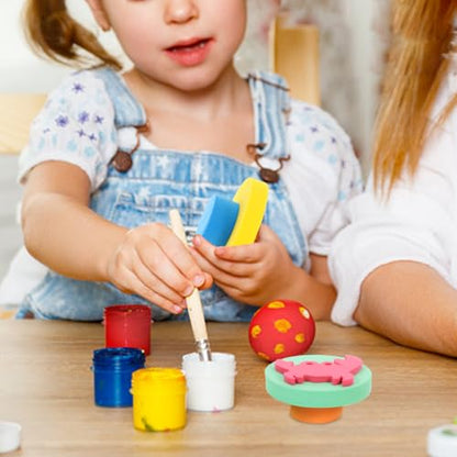 DOITOOL 6Pcs Kids Painting Sponge Stamps Set DIY Foam Seal with Ocean Animal Shapes for Preschool Craft Art Easy Clean Portable 2.28 Inch
