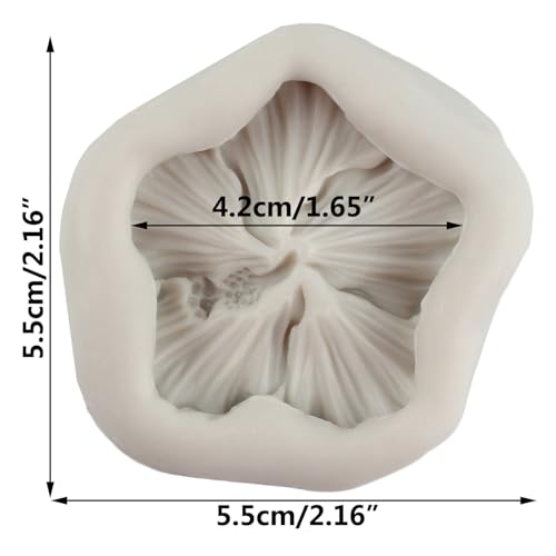Hibiscus Flower Polymer Clay Mold Hibiscus Silicone Molds for DIY Crafts Epoxy Resin Casting Air Dry Polymer Clay Plaster Jewelry Making - color: Style O