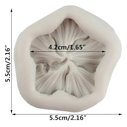 Hibiscus Flower Polymer Clay Mold Hibiscus Silicone Molds for DIY Crafts Epoxy Resin Casting Air Dry Polymer Clay Plaster Jewelry Making - color: Style O
