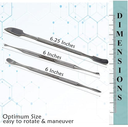 A2ZScilab - Stainless Steel Spatula Wax & Clay Sculpting Tool Carver Set, Carving Pottery Tools - Sculpture Shaper Polymer Modeling Tools for Clay, Pottery, Ceramics Artwork & Holiday Crafts (3PC) - style: 3PC