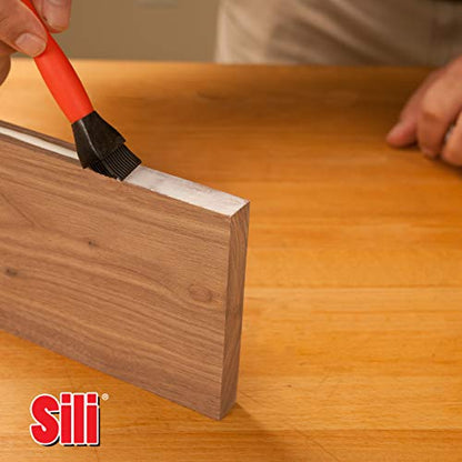 Sili Silicone Glue Brush for Crafts, Woodworking, Hobby, Arts — Reusable Non-Stick Wood Glue Applicator and Spreader - 1" Tip