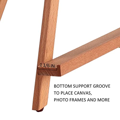 Falling in Art Beechwood 25" Tabletop Easel Display Stand for Painting - Holding Canvas Up to 22 1/2 Inches High, A-Frame Artist Tripod with Rubber Feet, Portable Photo and Sign Holder - size: 1 Pack