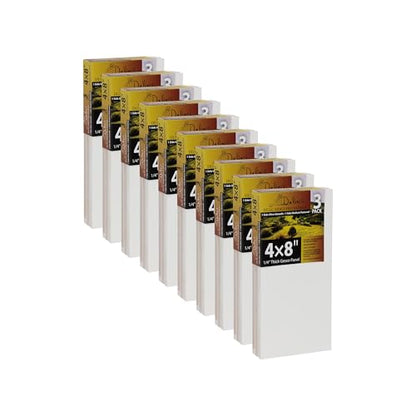 Jerry's Artarama Da Vinci Dual Sided Pro Panel Board - 30-Pack, 4x8 6mm Deep Panels for Painting - Archival, Acid-Free Art Supplies - Ultra-Smooth & Medium Textured Paint Surfaces - size: 4x8"