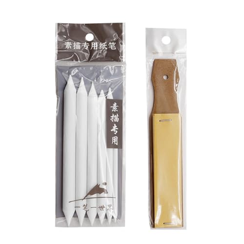 Art Blending Set Sketching Drawing Tools Includes Stumps Tortillions and Sandpapers for Artist Beginner for Drawing and Tortillions