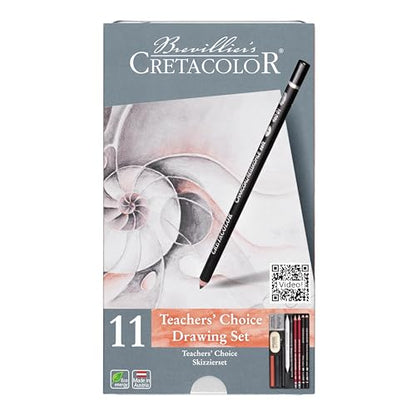 Cretacolor Teacher's Choice Drawing Sets, Tin Set of 11
