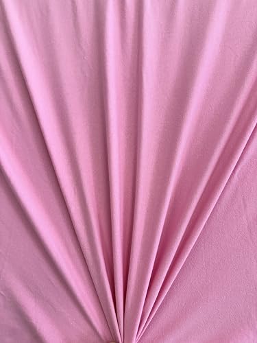 Cotton Jersey Spandex Fabric - Soft - Breathable - All Way Stretch Fabric - Medium Weight - Perfect Choice for Baby Grow, Tshirts, and Cotton Jersey Sheets - 58 Inches Wide - 1 Yard (Baby Pink) - color: Baby Pink