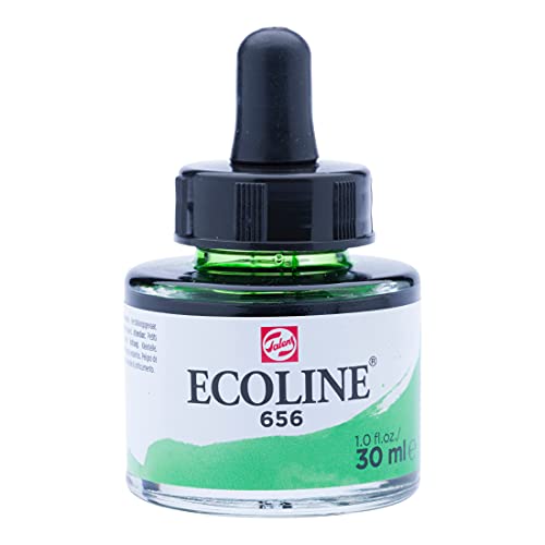 Ecoline Liquid Watercolour Bottle 30 ml Forest green 656 (11256561) | Liquid Watercolor with Dropper, Easy Blending, Intense Colors, Artist-Grade, Smooth Application - color: Forest Green