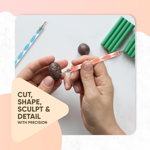 14 Pcs Clay Tools & Pottery Tools Kit, Polymer Clay Earring Making Kit with Acrylic Clay Roller and Thickness Rings Clay Cutters for Jewelry Making & Air Dry Clay Tools Set - size: Pack of 14