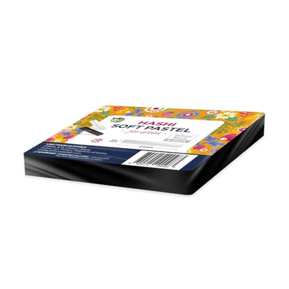 HA SHI Professional Soft Chalk Pastels for Adult Artists, Square Artist Grade Drawing Media, Black and White, 6 Sticks - color: Black & White (6 Sticks)