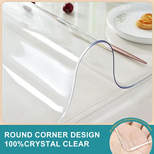 Upgraded Clear PVC Table Pad Blotter Protector Multisize 1.5mm Thick 12x44 Inches Rectangular Plastic Table Protector Desk Cover Mat for Office Computer Desk Night Stand End Table Protector Non-Slip - size: 12" x 44"