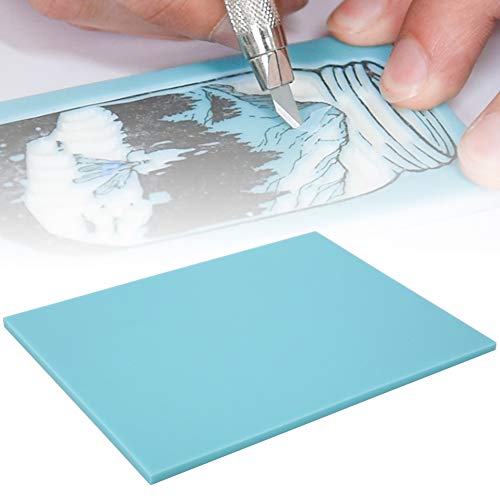 Blue Rubber Carving Block for DIY Stamp Making Lightweight Craft Foam with Ideal Artists Hobbyists - color: Sky Blue