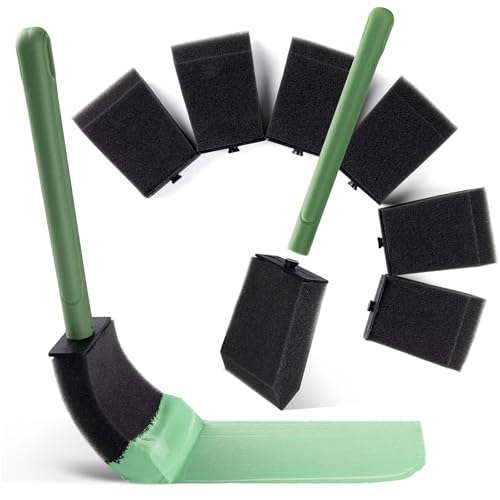 Foam Paint Brushes, 2 Inch, Sponge Paint Brush, Paint Sponges, Detachable Handles, Sponge Brushes Set, Light and Durable, Poly Foam Brushes for Painting, Staining, Varnishing and Art Crafts - size: 2 inch, 8 pack