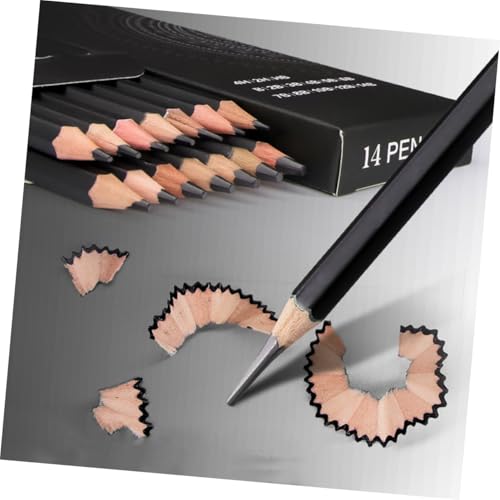 SOLUSTRE 14pcs Professional Graphite Sketching Pencils Set, Smooth Drawing Art Pencils for Artists and Students, Range Hard to Extra Soft for Detailed Sketching and Shading