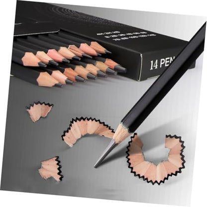 SOLUSTRE 14pcs Professional Graphite Sketching Pencils Set, Smooth Drawing Art Pencils for Artists and Students, Range Hard to Extra Soft for Detailed Sketching and Shading
