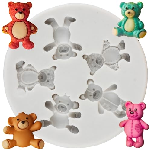 Bear Polymer Clay Mold Bear Silicone Molds for DIY Crafts Air Dry Plaster Polymer Clay Epoxy Resin Casting Jewelry Making - color: Style B