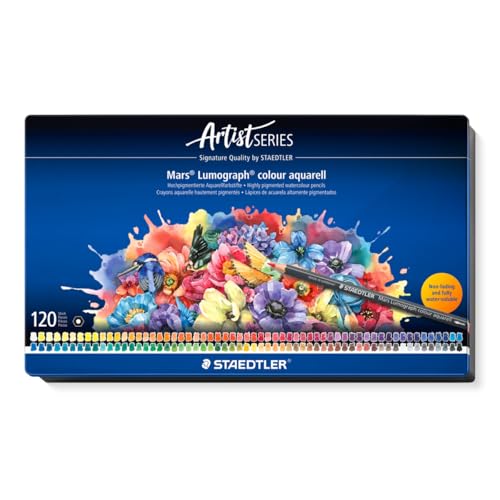 STAEDTLER Mars Lumograph Color Aquarell Colored Watercolor Pencils 120-Pack - style: Tin of 120