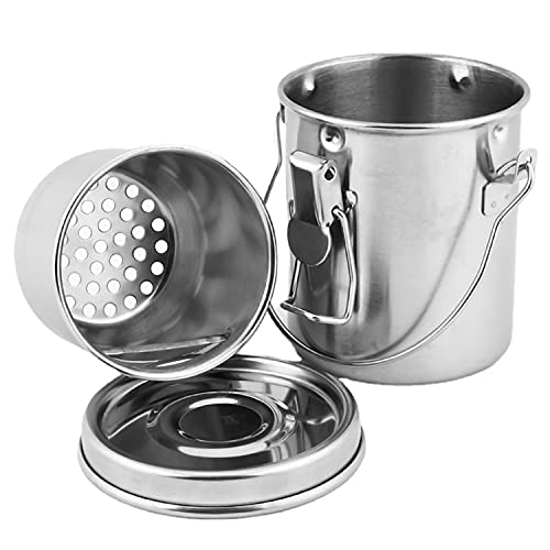 Tosnail Stainless Steel Leak-Proof Paint Brush Washer with Removable Filter Screen - Small - style: Leak-Proof Small