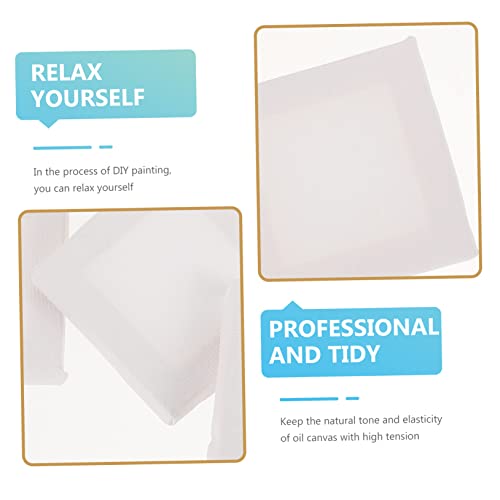 TEHAUX 12Pcs Cotton Canvas Panels Stretched Frames for Oil Watercolor Painting DIY Art Supplies Suitable for Beginners Students and Artists