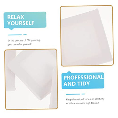 TEHAUX 12Pcs Cotton Canvas Panels Stretched Frames for Oil Watercolor Painting DIY Art Supplies Suitable for Beginners Students and Artists