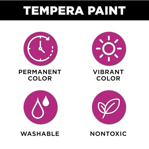 TULIP Washable Tempera Paint Pouches 12-Pack, Art & Craft Supplies, Non-Toxic, Quick Dry Paint, Easy Squeeze for Kids, 12 Rainbow Colors, 6+