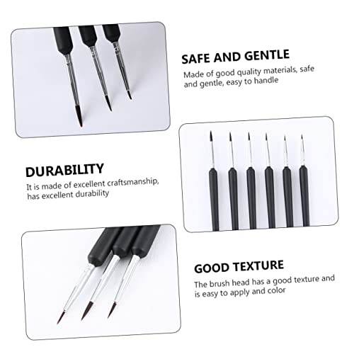 TEHAUX 18pcs Fine Detail Paint Brush for Acrylic Watercolor and Oil Painting Hair Miniature Painting Pens Comfortable Grip for Artists