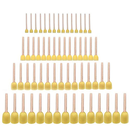 60pcs Assorted Round Paint Foam Sponge Brush Set Painting Tools, Brush Set - Great for Kids Arts and Crafts, Stencils, Painting
