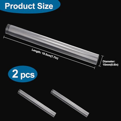 2pcs Acrylic Clay Roller, Plastic Clear Round Tube Roller Pin Polymer Clay Tools for DIY Handmade Crafts Handmade Art Supplies
