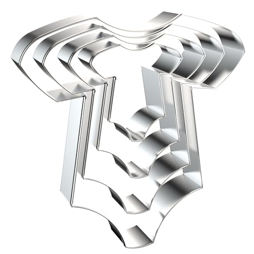 Baby Onesie Cookie Cutter Set Large - 5 Inch, 4 Inch, 3 Inch, 2 Inch - Girl Bodysuit Jumpsuit Cookie Cutters Shapes Molds for Baby Shower Birthday Decorations - Stainless Steel - color: Baby Onesie