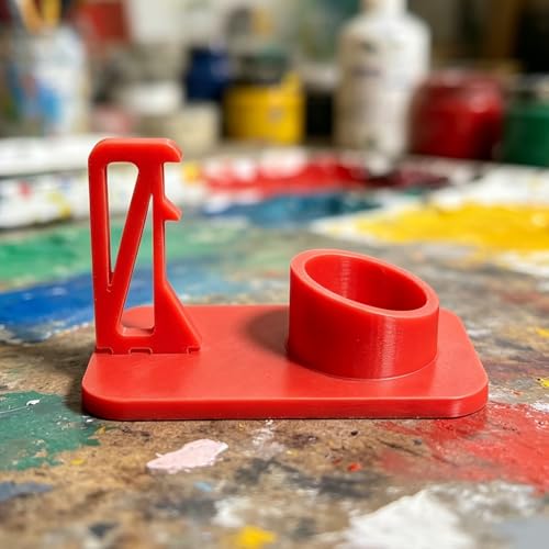 Paint Storage Rack Paint Holder for Miniature Models with Brush Drying Rack and Secure Bottle Slot Organizers - color: White