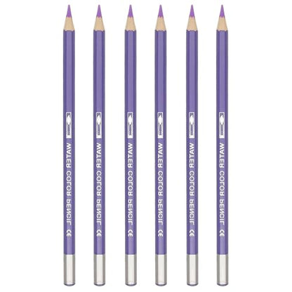PATIKIL Watercolor Pencil, 6Pcs Water Soluble Pencils for Blending, Coloring, Sketch Drawing, Painting, Light Purple - color: Light Purple