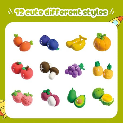 Both idea Air Dry Clay Kit, Food Theme | 12 Packs, Non-Toxic Kids Gift | School & Party: Perfect for classroom art activities, birthday party favors, creative family DIY, and holiday celebrations. - style: Nutrition Planet