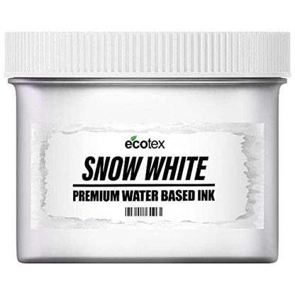 Ecotex® Screen Printing Snow White (Quart - 32oz.) - Water Based Snow White Fabric Ink, Silk Screen Paint - Screen Print Direct®, USA Made - color: Snow White, size: 32 fl oz